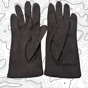GLOVES Vintage Bespoke Midnight Black Retro Formalware Costume Cosplay M/L